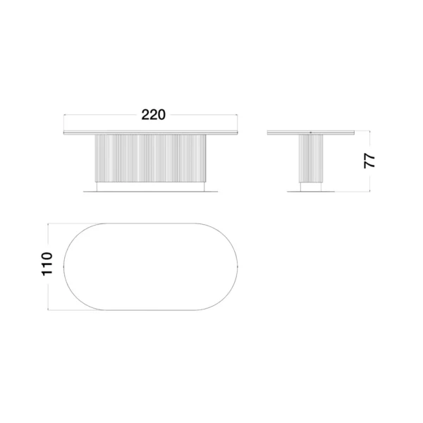 Cocoon Oval Dining Table - Image 4