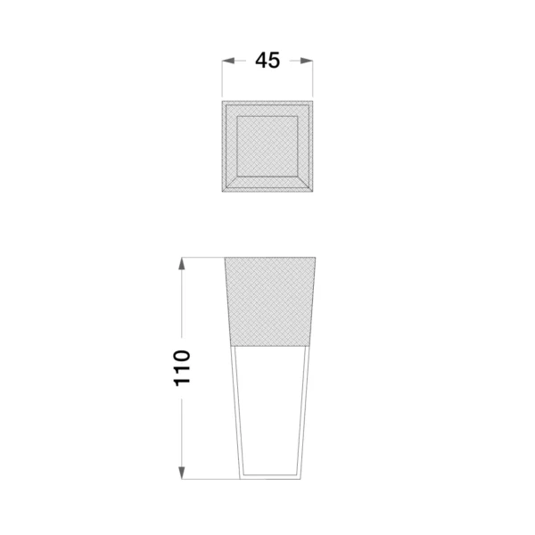 outdoor square vase with metal base cprn homood 2