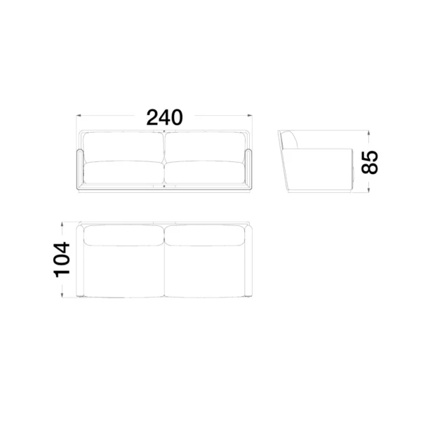 sesto senso 3 seater sofa standard cprn homood 2