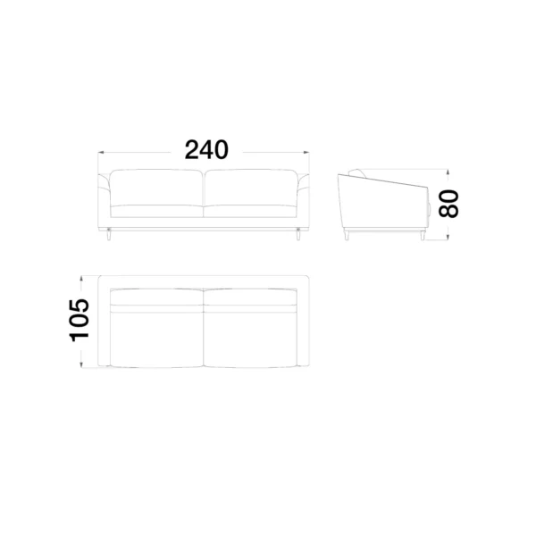 sesto senso 3 seater sofa standard cprn homood 5