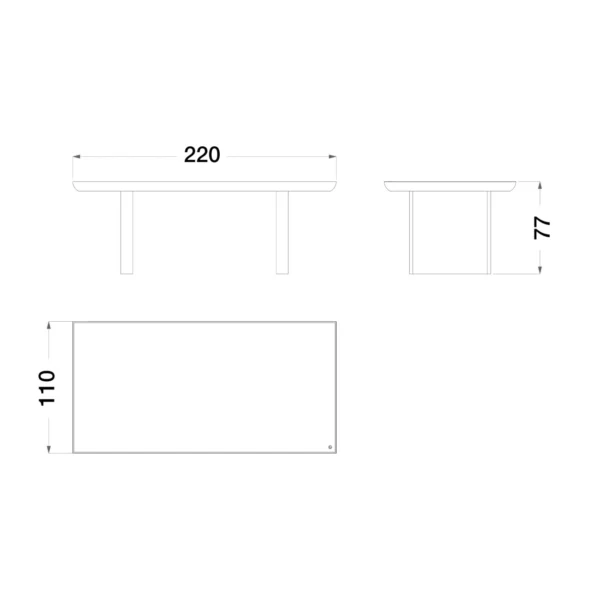 sesto senso rectangular dining table cprn homood 2