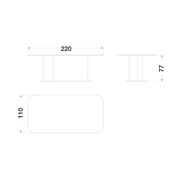 sesto senso rectangular dining table cprn homood 7