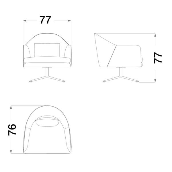 Starlight Swivelling Armchair - Image 4