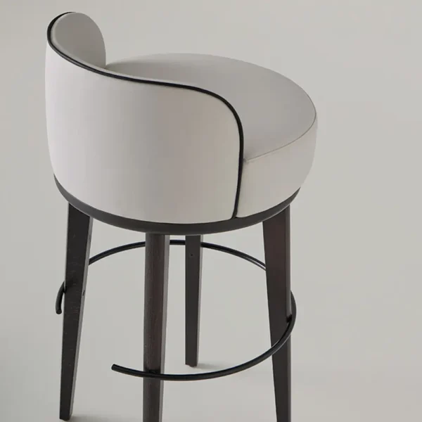 Club stool with backrest - Image 3