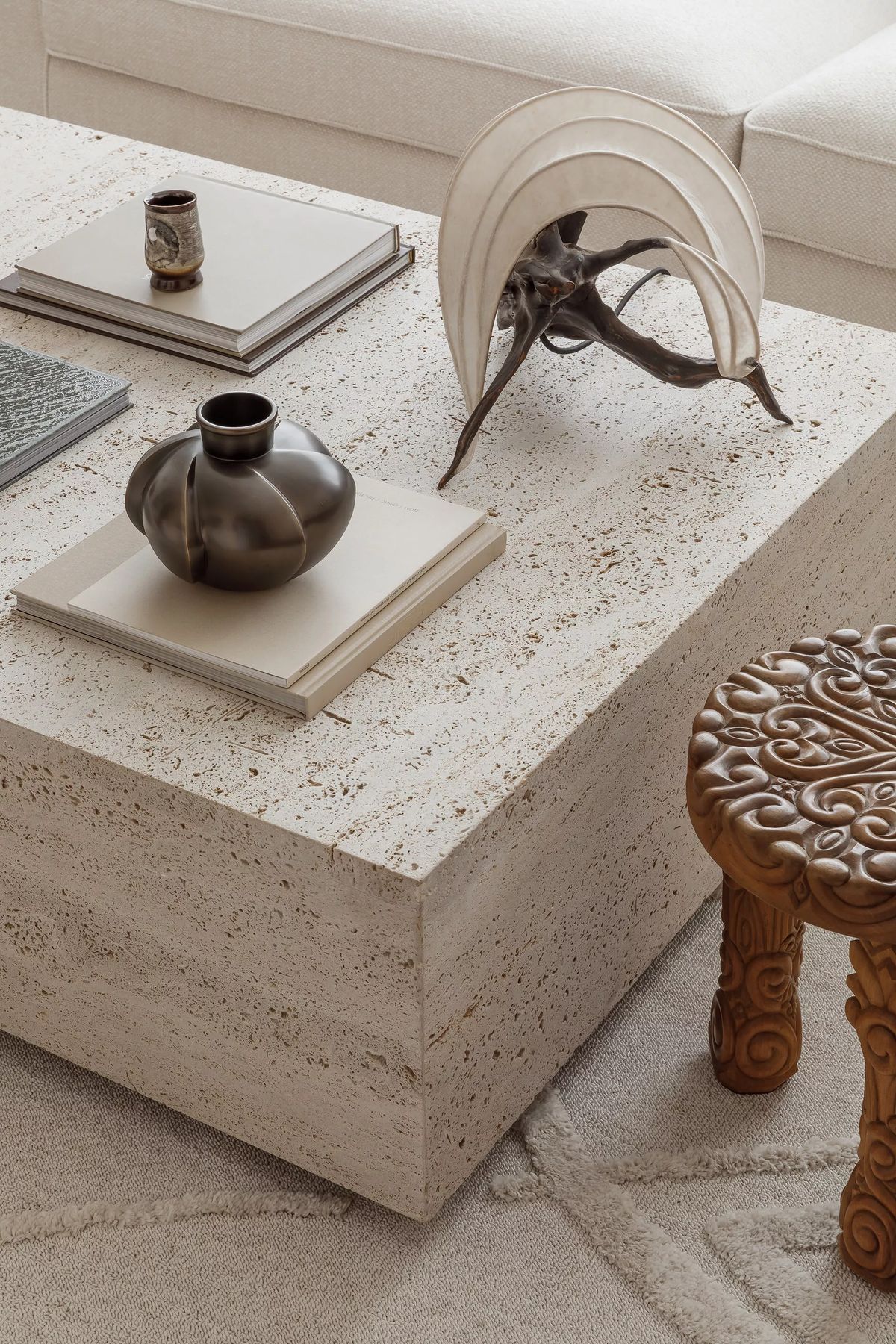 Travertine Coffee Table