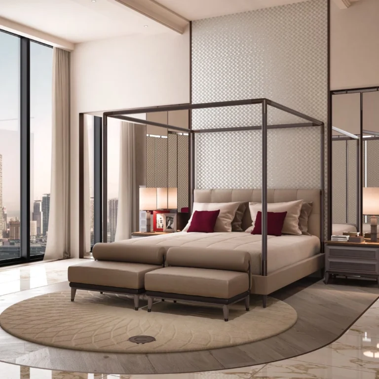 Sculptural Sleep: A Curated Guide to the Coolest Bed Frames of 2025 2 blue moon bed with canopy cprn homood 768x768 1