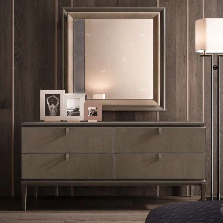 dresser with mirror