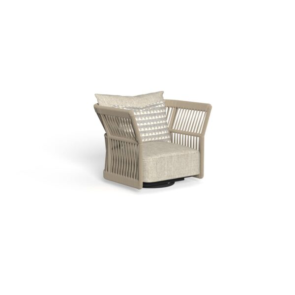 Cliff Swivel lounge armchair backrest rope