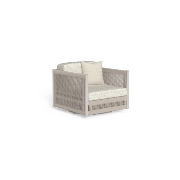 Dolcevita//Alu swivel Living Armchair