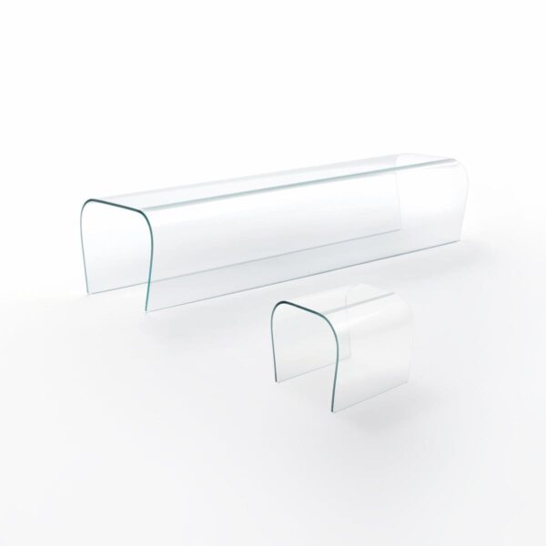 Bent Glass Bench/Stool