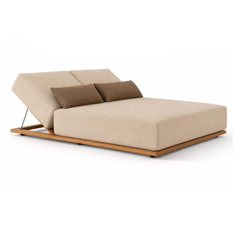 Morbido Double Sunbed | Adjustable Luxury Outdoor Chaise