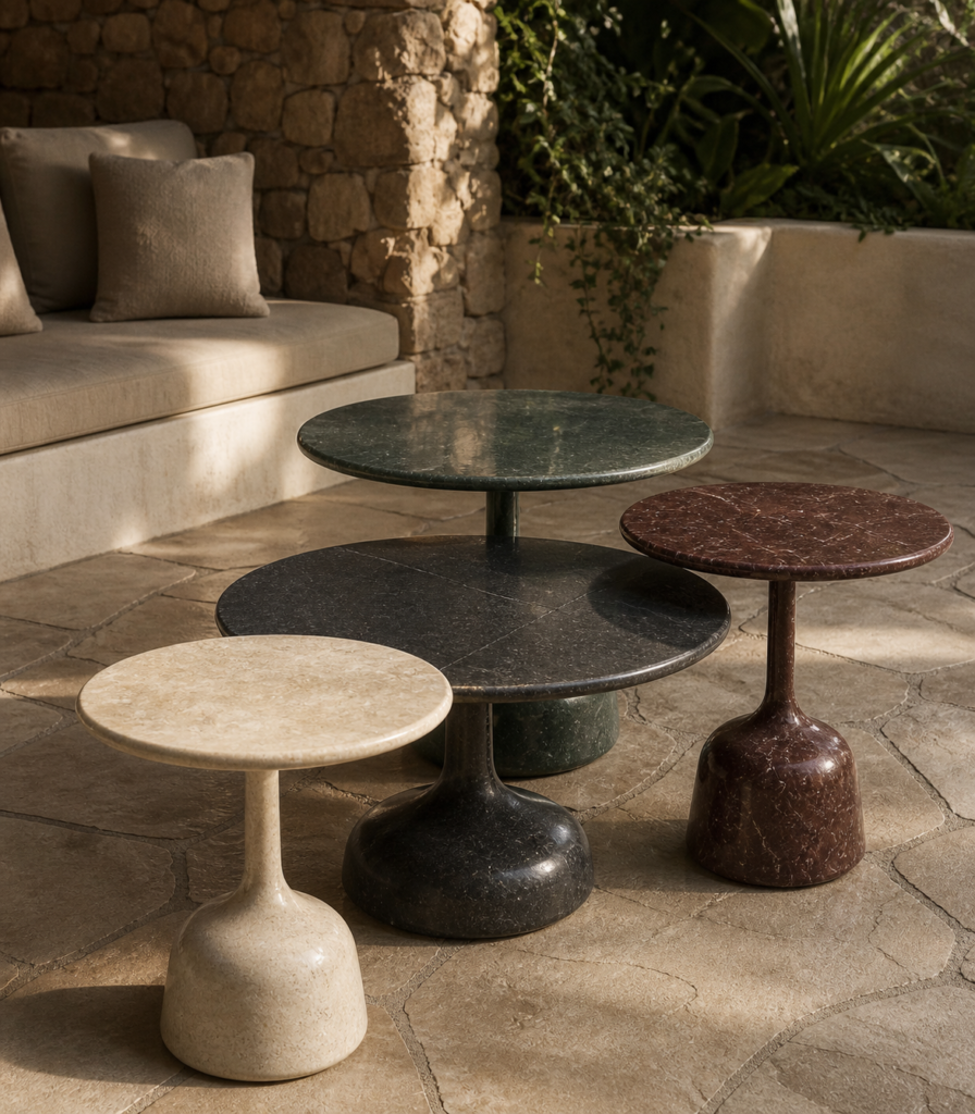 lava stone side table Melaaura