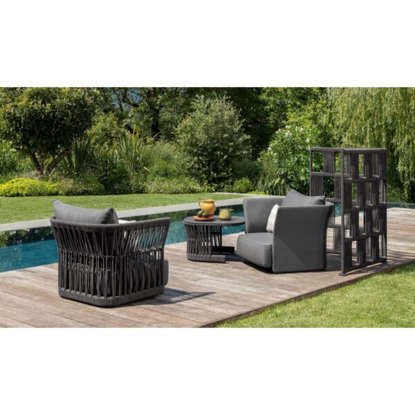 Cliff Swivel Lounge Armchair Fabric Backrest